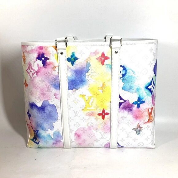 LOUIS VUITTON M45754 WatercolorMonogram Weekend Tote GM 2WAY Tote Bag Unused - Picture 2 of 14